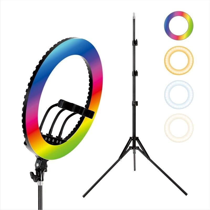 HQ 18 Inch RGB Ring Light tripod LED RingLight Selfie Ring Light HQ 18 Inch RGB Ring Light tripod LED RingLight Selfie Ring Light